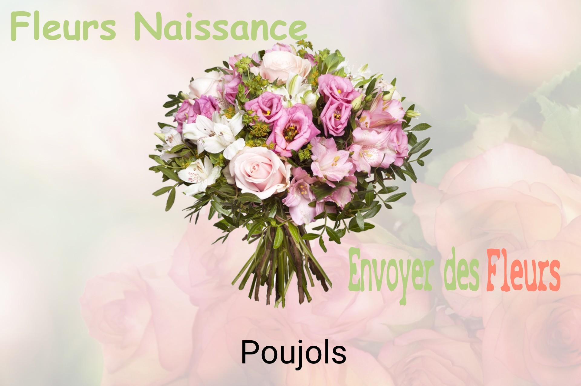 Bouquet de fleurs de naissance livré à Poujols